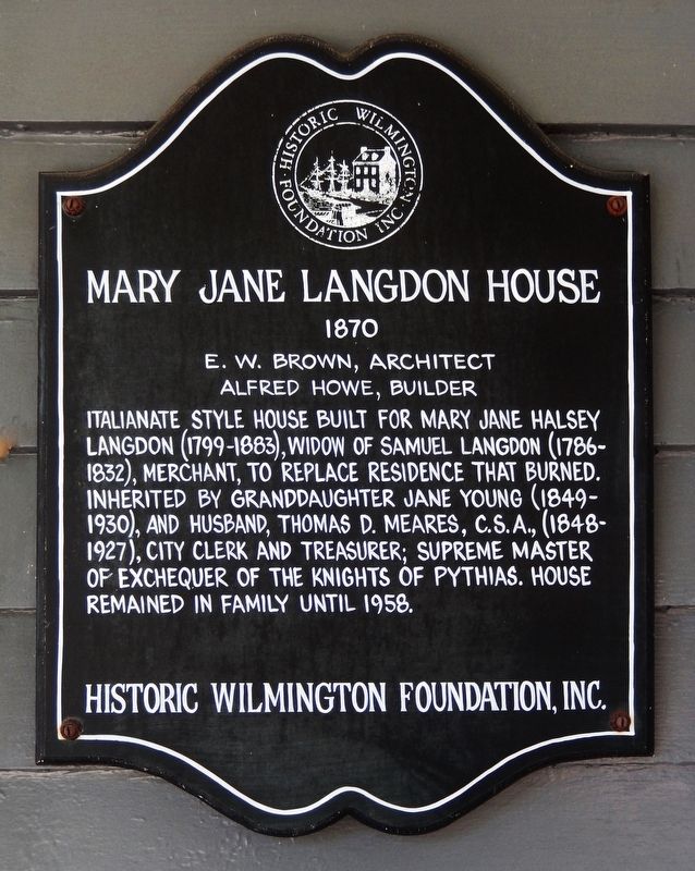 Mary Jane Langdon House Marker image. Click for full size.