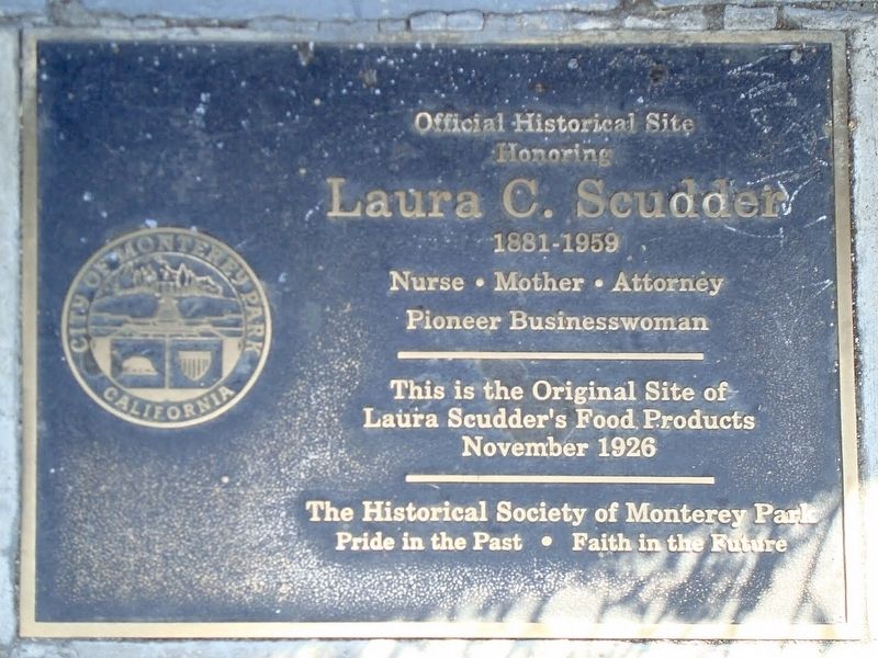 Laura Scudder Marker image. Click for full size.