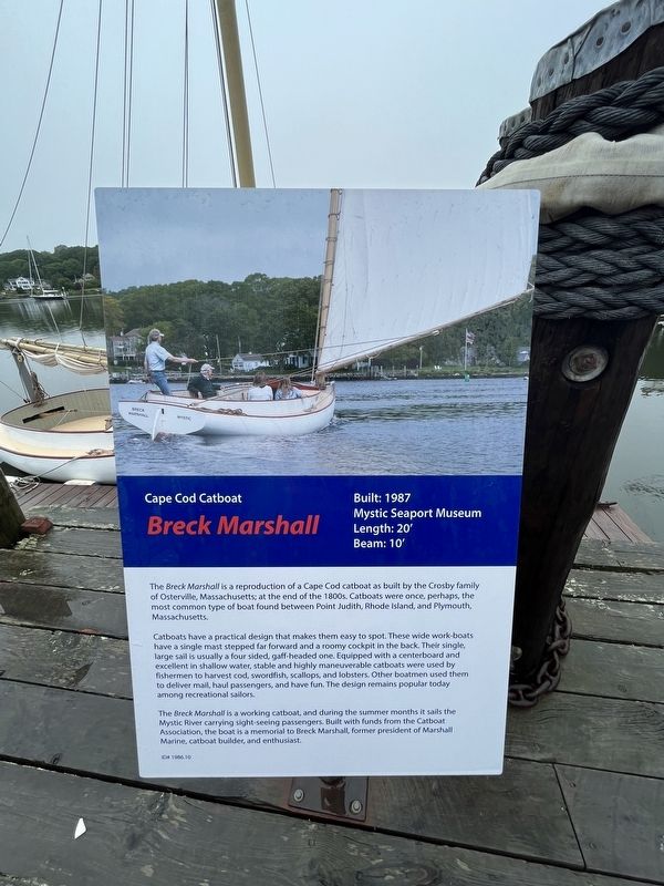 Cape Cod Catboat <i>Breck Marshall</i> Marker image. Click for full size.