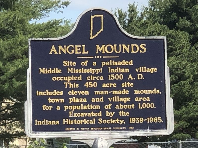 Angel Mounds Marker. Click for full size. Angel Mounds Marker image. Click for full size.