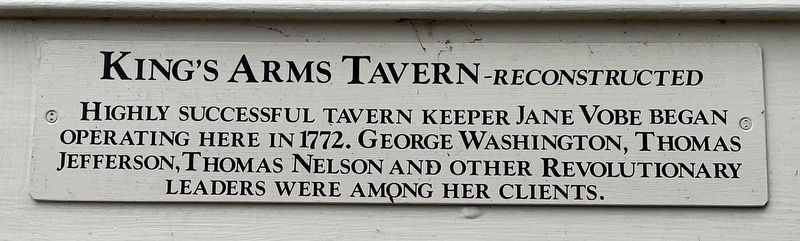 King�s Arms Tavern Marker image. Click for full size.