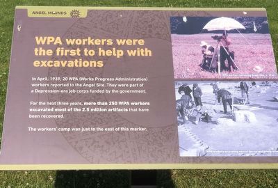 WPA Workers at Angel Site Marker image. Click for full size.