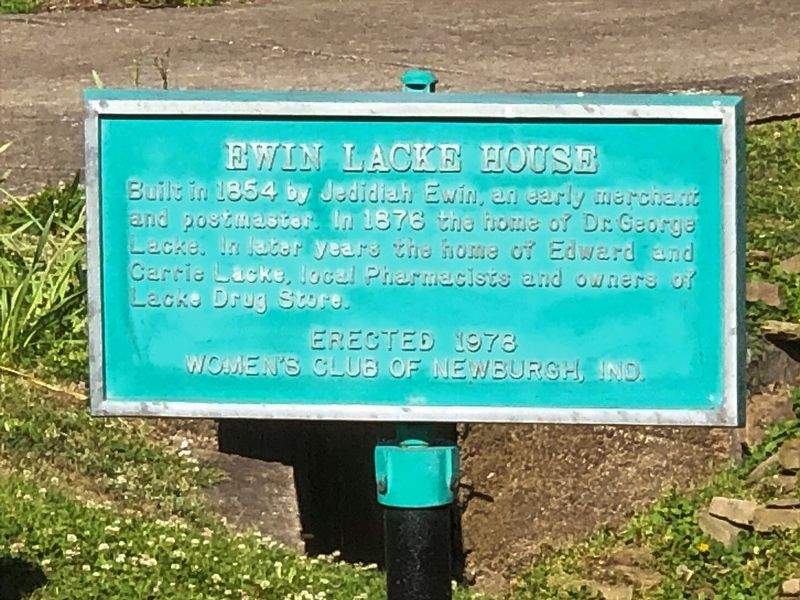Ewin Lacke House Marker image. Click for full size.