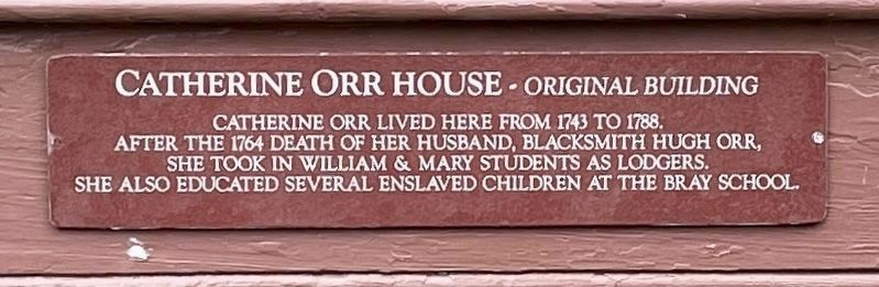 Catherine Orr House Marker image. Click for full size.