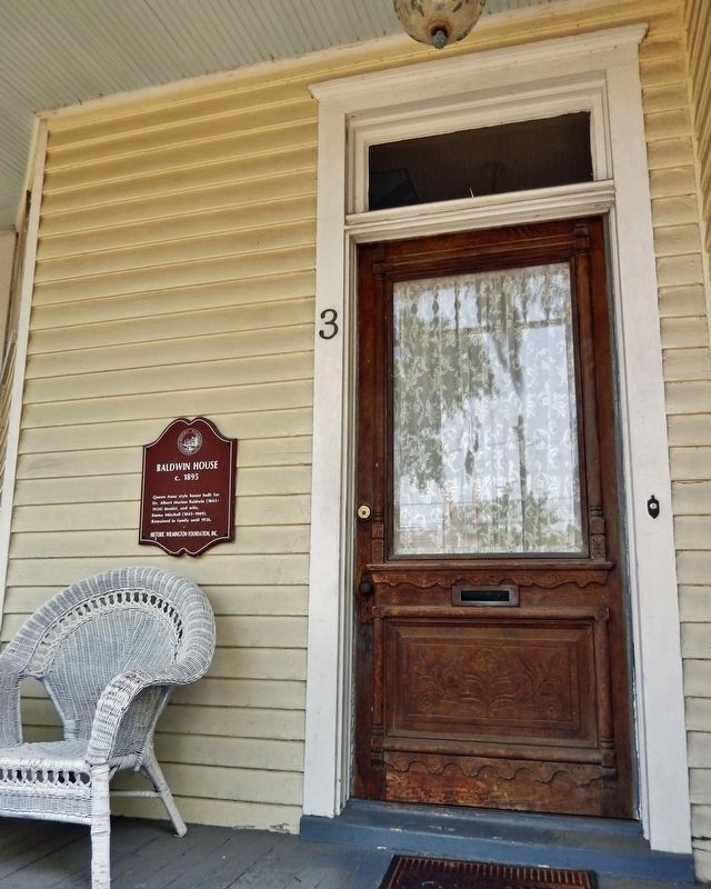 Baldwin House Marker. Click for full size. Baldwin House Marker image. Click for full size.