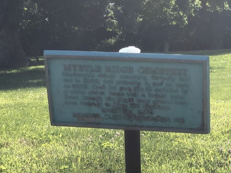 Myrtle Ridge Cemetery Marker image. Click for full size.