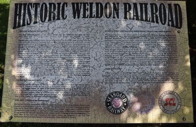 Historic Weldon Railroad Marker image. Click for full size.