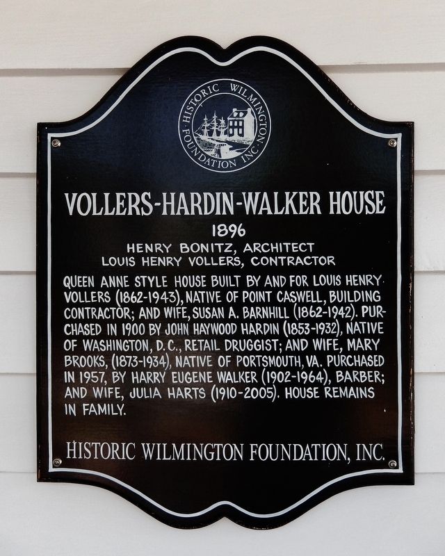 Vollers-Hardin-Walker House Marker image. Click for full size.