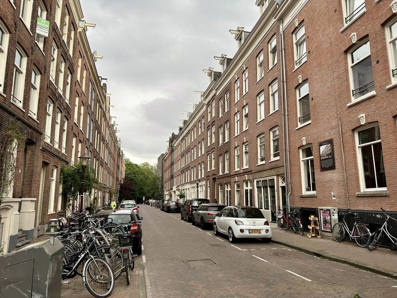 Frederikstraat / Frederik Street Marker - wide view, looking south on Frederikstraat image. Click for full size.