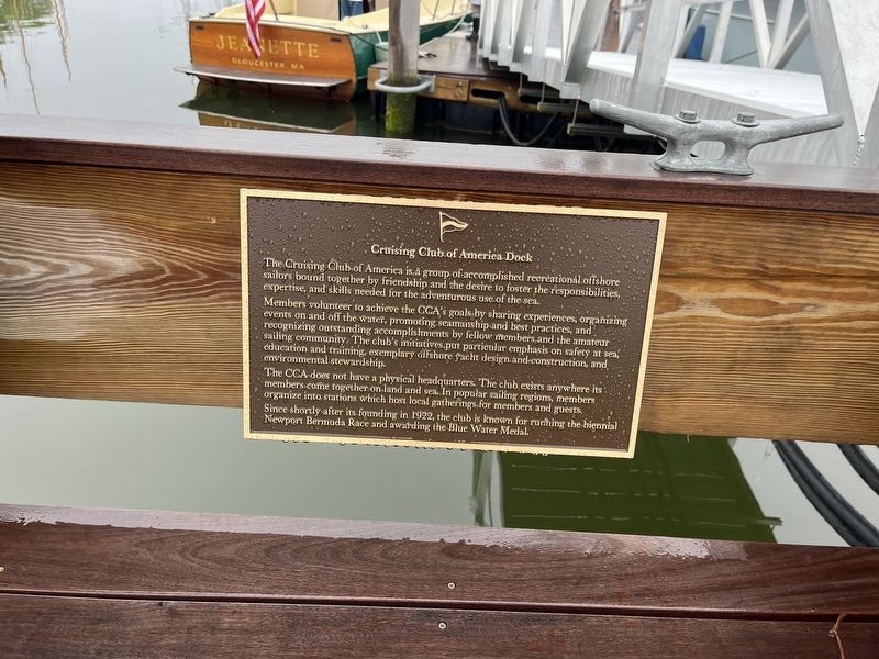 Cruising Club of America Dock Marker image. Click for full size.