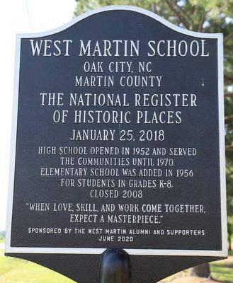 West Martin School Marker image. Click for full size.