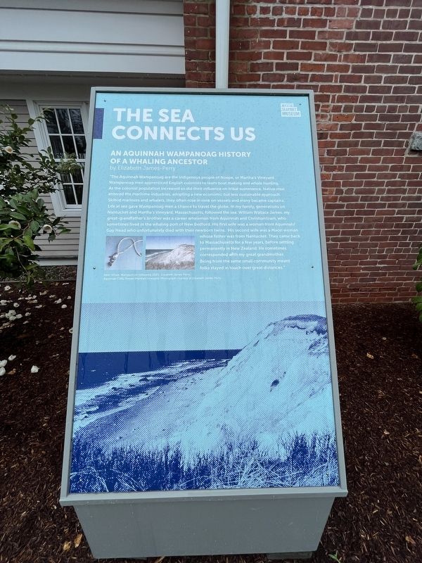 An Aquinnah Wampanoag History of a Whaling Ancestor Marker image. Click for full size.