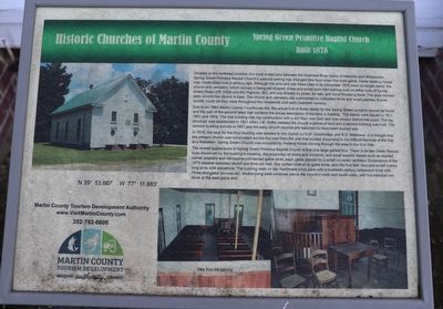 Spring Green Primitive Baptist Church Marker image. Click for full size.