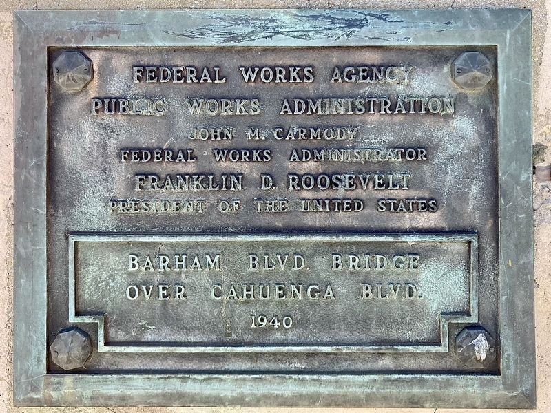 Barham Blvd Bridge Marker image. Click for full size.