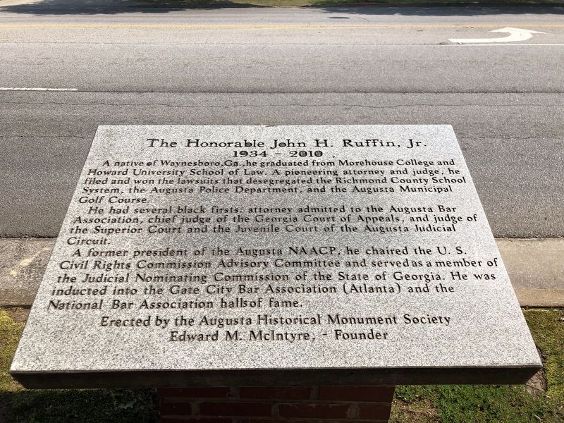 The Honorable John H. Ruffin, Jr. Marker image. Click for full size.