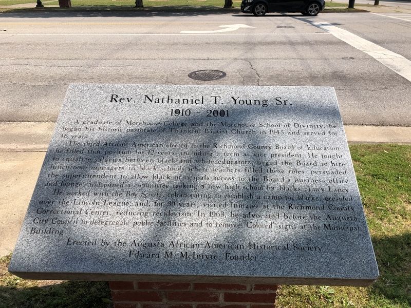 Rev. Nathaniel T. Young, Sr. Marker image. Click for full size.