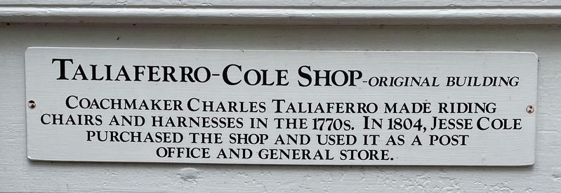 Taliaferro-Cole Shop Marker image. Click for full size.