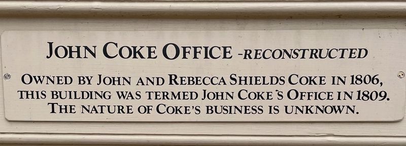 John Coke Office Marker image. Click for full size.
