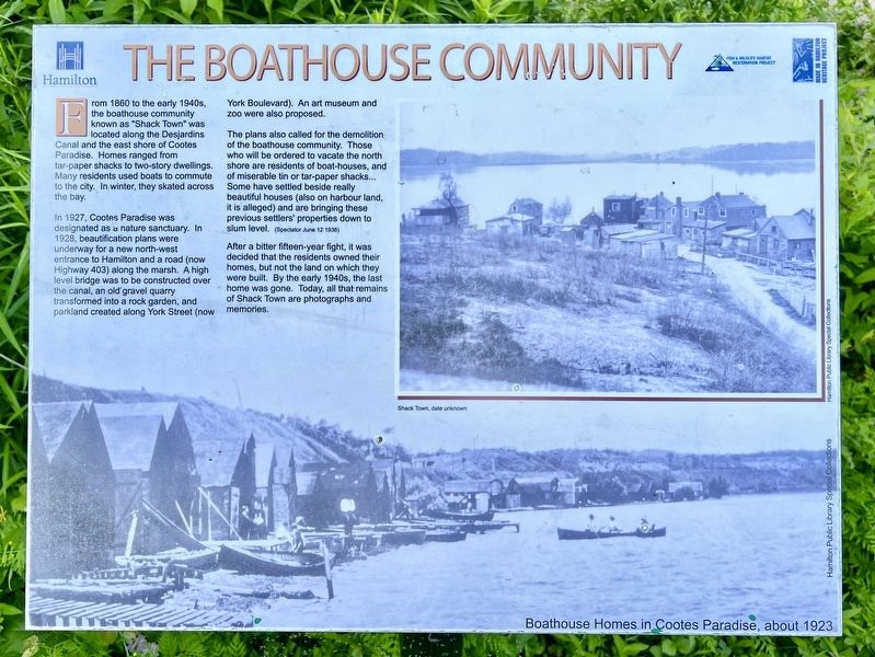 The Boathouse Community Marker. Click for full size. The Boathouse Community Marker image. Click for full size.