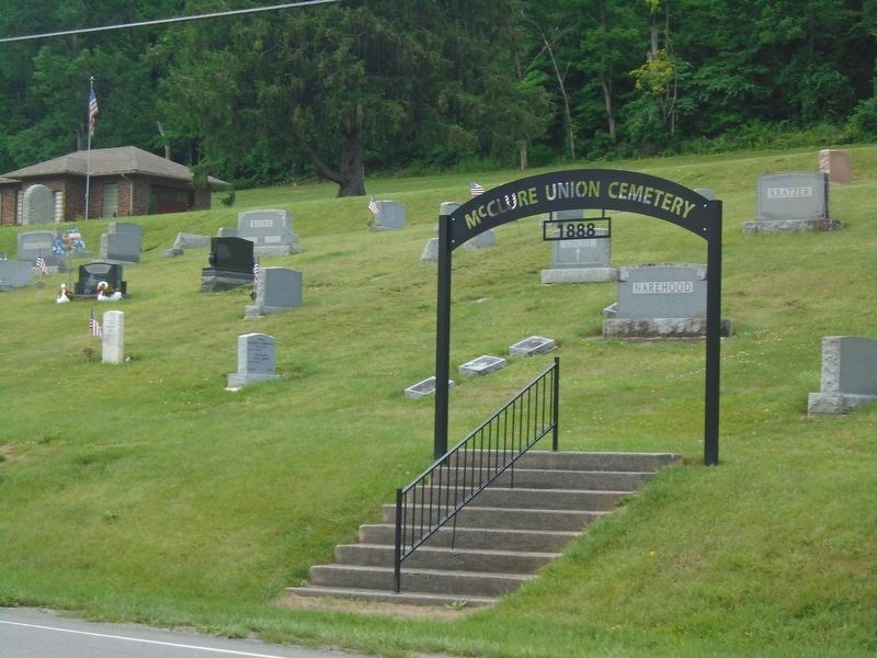 Veterans Memorial in McClure Union Cemetery image. Click for full size.
