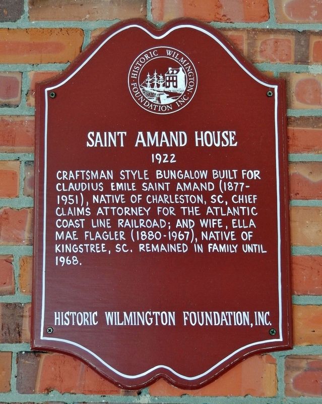 Saint Amand House Marker image. Click for full size.