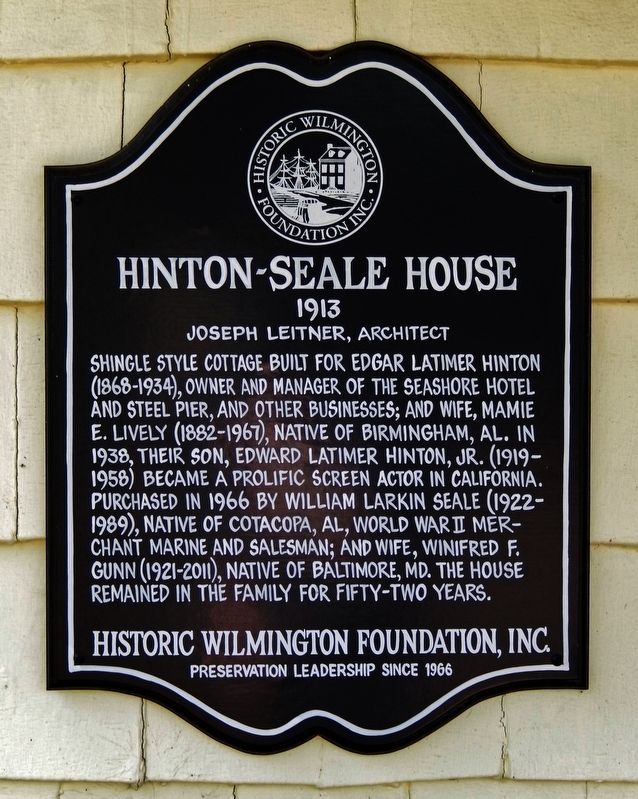 Hinton-Seale House Marker image. Click for full size.
