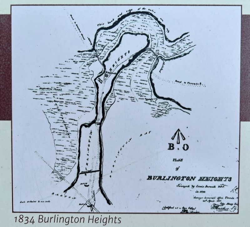 Treaty Council at Burlington Heights/ Conseil du Trait a Burlington Heights marker (detail) image. Click for full size.