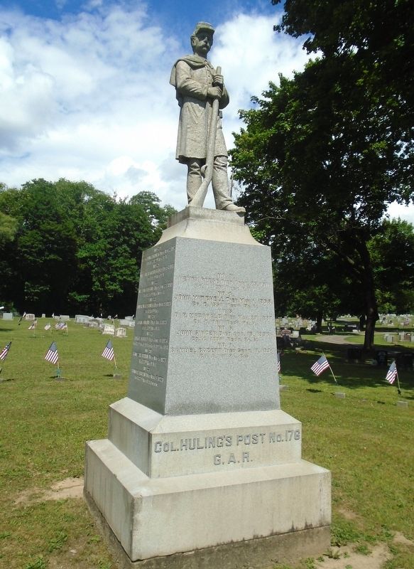Col. Hulings GAR Post 176 Civil War Memorial. Click for full size. Col. Hulings GAR Post 176 Civil War Memorial image. Click for full size.