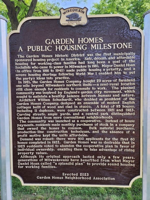 Garden Homes Marker image. Click for full size.