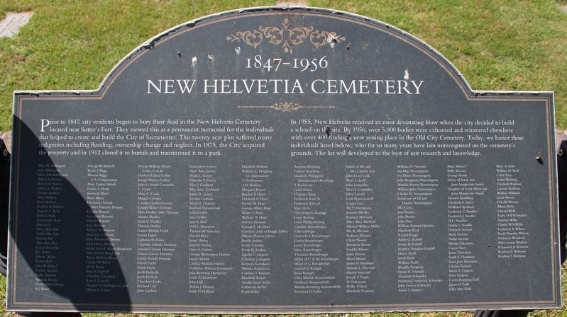 New Helvetia Cemetery Marker image. Click for full size.