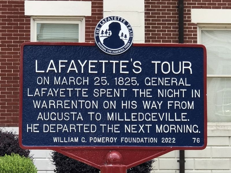Lafayette's Tour Marker image. Click for full size.