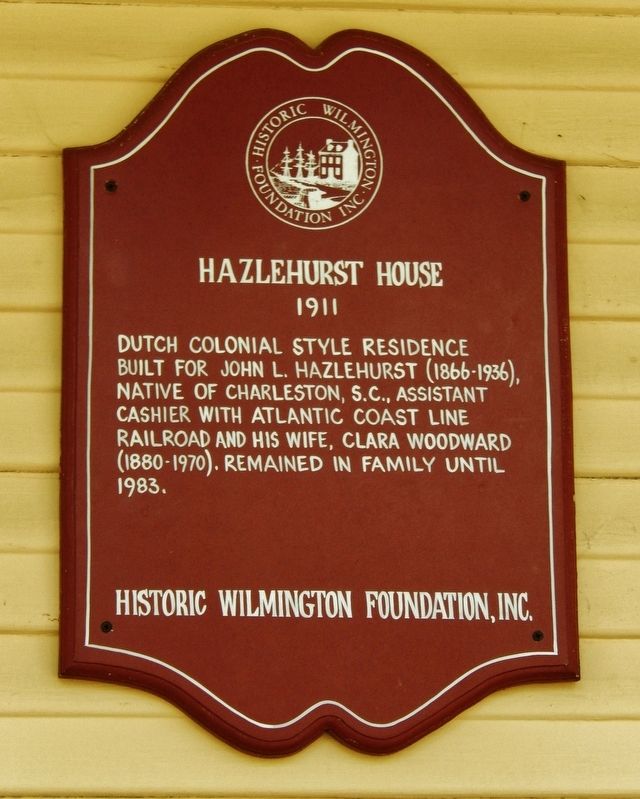 Hazlehurst House Marker image. Click for full size.