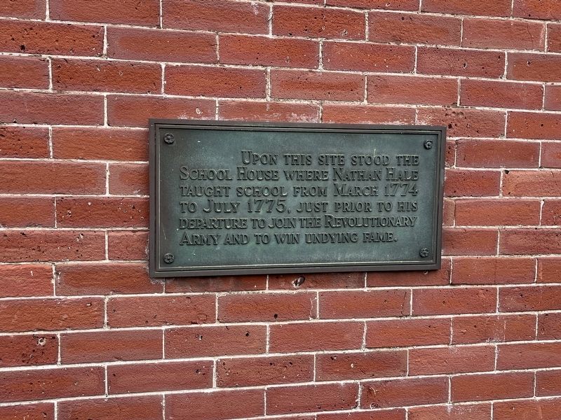 Nathan Hale School House Marker image. Click for full size.