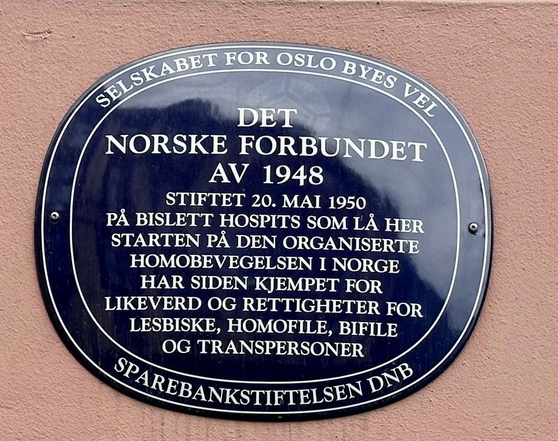 Det Norske Forbundet av 1948 / The Norwegian Association of 1948 Marker image. Click for full size.