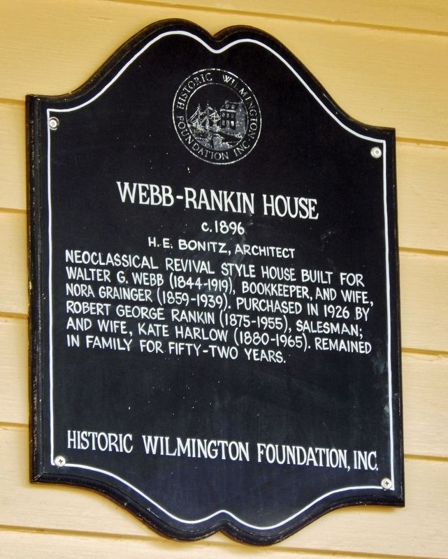 Webb-Rankin House Marker image. Click for full size.