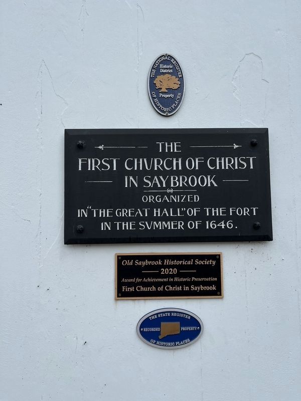 The First Church of Christ in Saybrook Marker. Click for full size. The First Church of Christ in Saybrook Marker image. Click for full size.