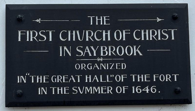 The First Church of Christ in Saybrook Marker image. Click for full size.