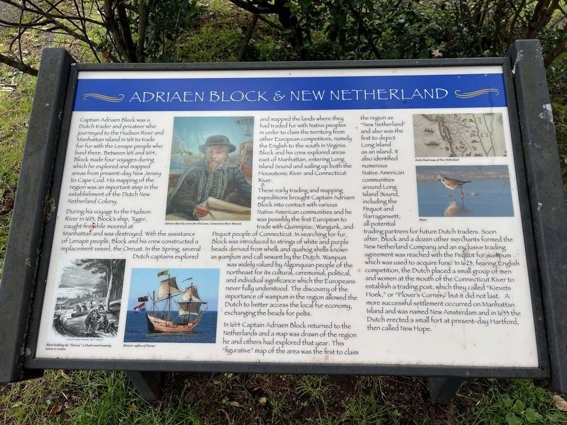 Adriaen Block & New Netherland Marker image. Click for full size.