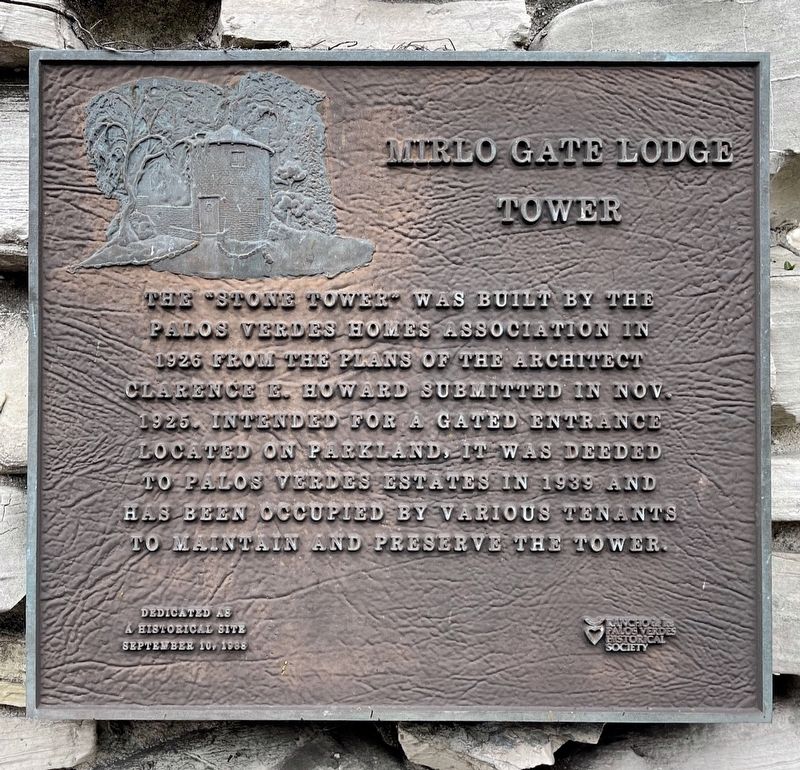 Mirlo Gate Lodge Tower Marker image. Click for full size.