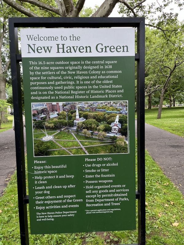 Welcome to the New Haven Green Marker image. Click for full size.