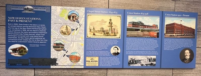 New Haven Stations, Past & Present Marker. Click for full size. New Haven Stations, Past & Present Marker image. Click for full size.