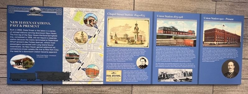 New Haven Stations, Past & Present Marker image. Click for full size.