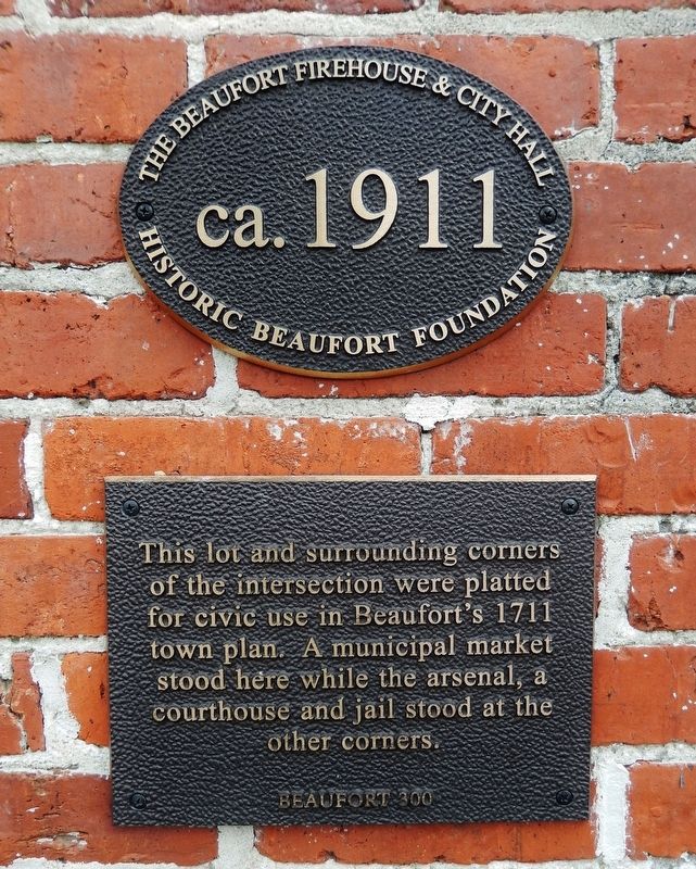The Beaufort Firehouse & City Hall Marker image. Click for full size.