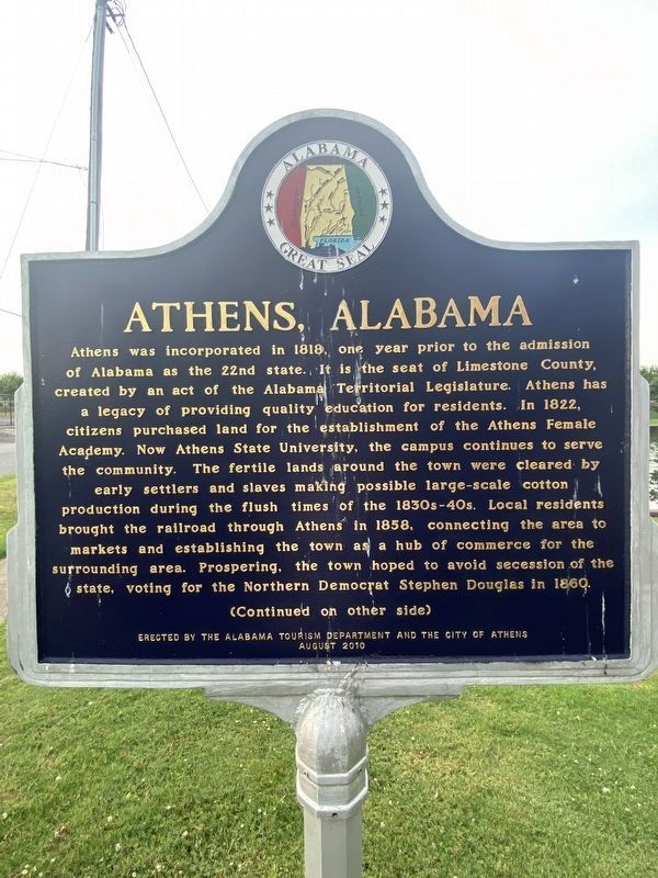 Athens, Alabama Marker image. Click for full size.