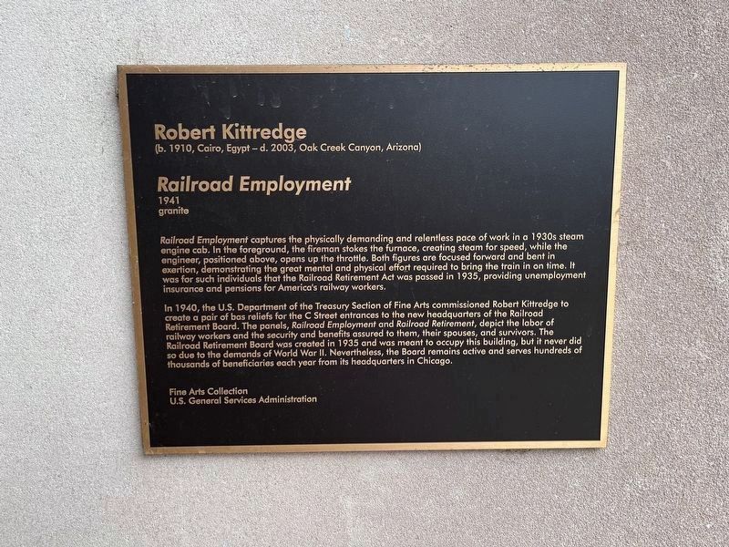<i>Railroad Employment</i> Marker. Click for full size. <i>Railroad Employment</i> Marker image. Click for full size.