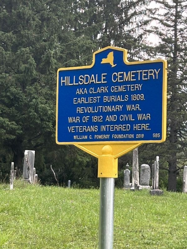 Hillsdale Cemetery Marker image. Click for full size.