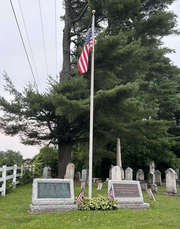 Cemetery and memorial plaques within the cemetery image. Click for full size.