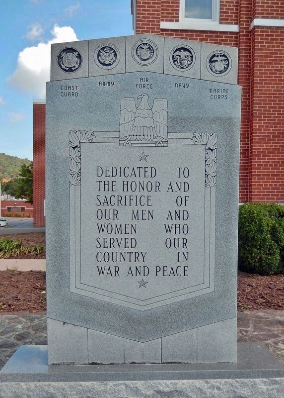 Alleghany County War Memorial<br>(<i>southwest side</i>) image. Click for full size.