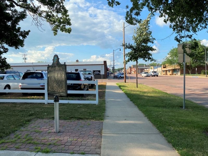 Harney Hospital Marker, from the south image. Click for full size.