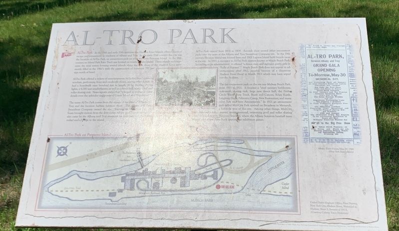 Al-Tro Park Marker. Click for full size. Al-Tro Park Marker image. Click for full size.